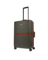 The Bridge - Medium-hard polycarbonate trolley with leather accents from Story Viaggio Trunks