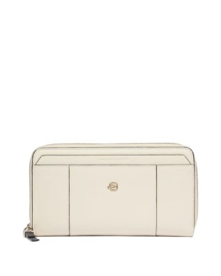 Piquadro - Portafoglio donna 4 soffietti con zip in pelle...