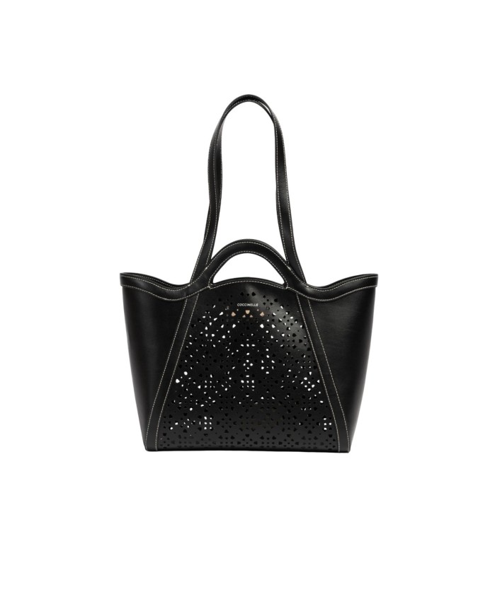 Coccinelle - Borsa a mano e a spalla in pelle traforata Amalia