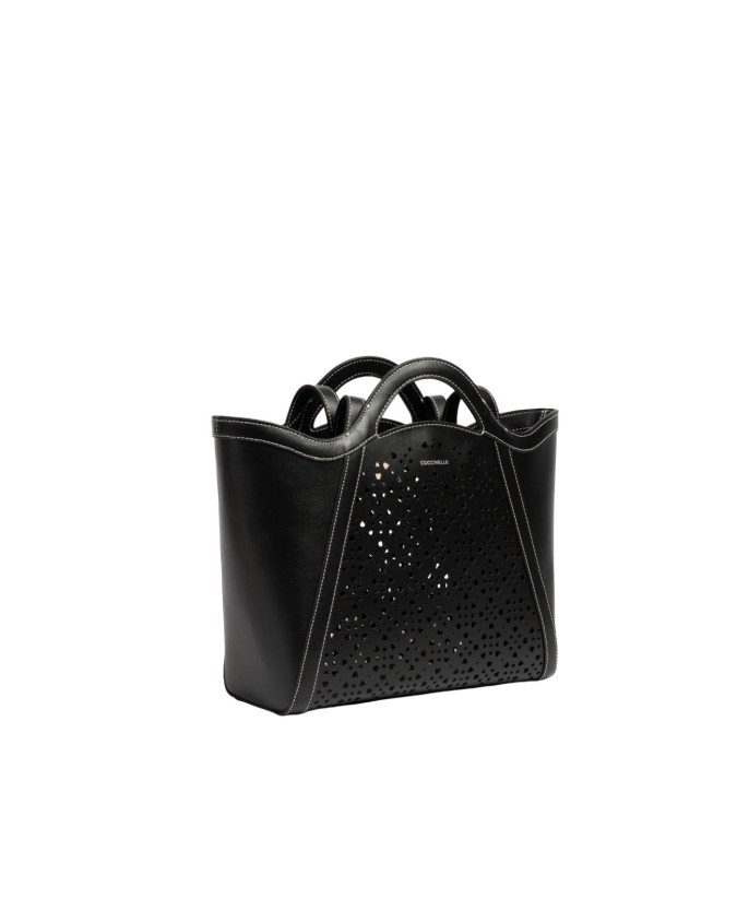 Coccinelle - Borsa a mano e a spalla in pelle traforata Amalia