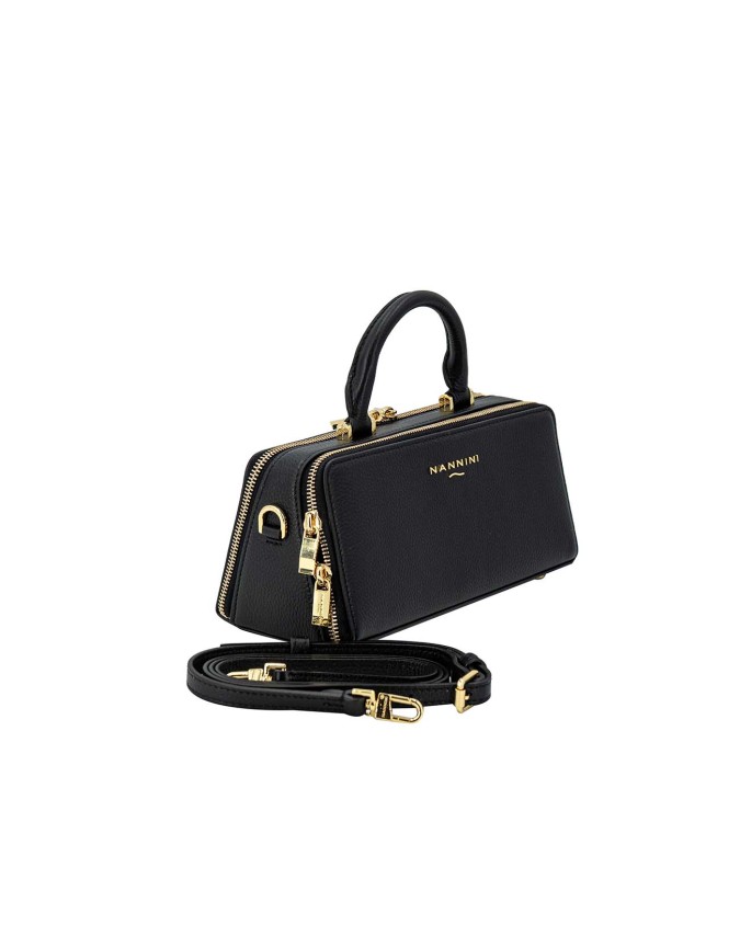  Nannini - Borsa a mano in pelle rettangolare con tracolla Keira
