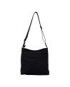 Nannini – Borsa grande a tracolla con tasca frontale in nylon e pelle Liberty
