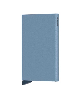 Secrid - Cardprotector in pelle e alluminio Powder - Celeste