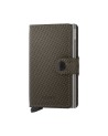 Secrid - Women's Mini Leather and Aluminum "Carbon" Card Holder