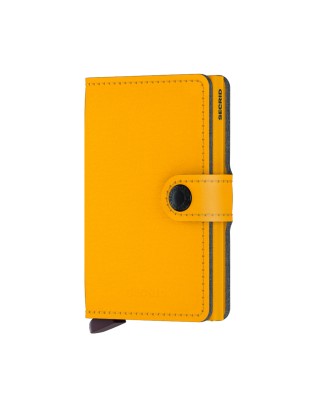 Secrid - Portafoglio piccolo in pelle vacchetta e alluminio Miniwallet Yard