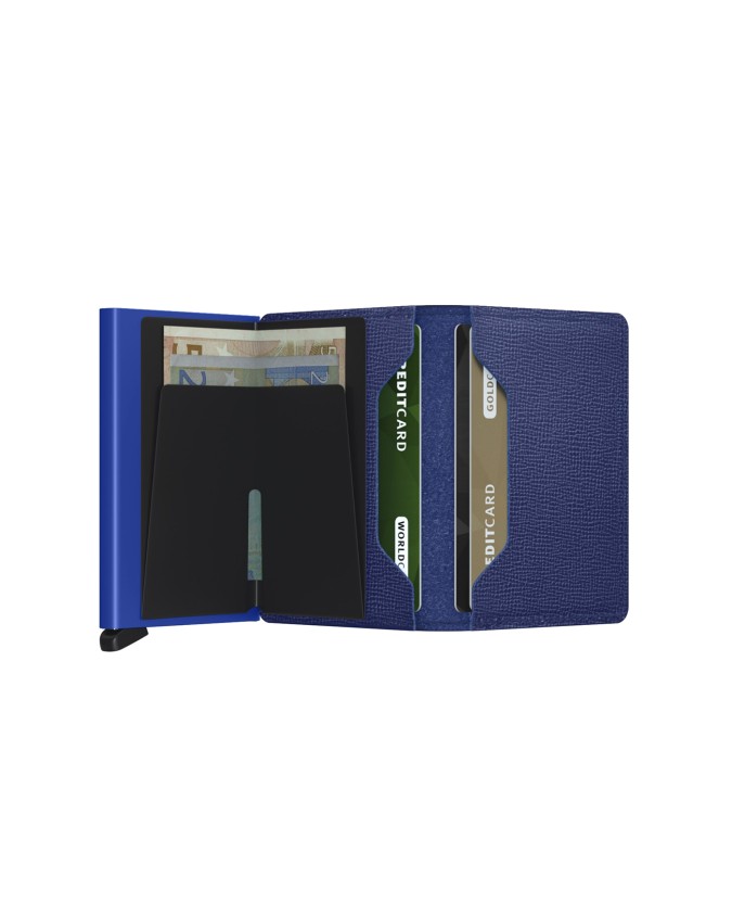 Secrid - Portafoglio sottile in pelle e alluminio Slimwallet Crisple