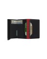 Secrid - Portafoglio slim in pelle traforata e alluminio Slimwallet Fuel