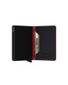 Secrid - Portafoglio slim in pelle traforata e alluminio Slimwallet Fuel