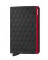 Secrid - Portafoglio sottile in pelle e alluminio motivo geometrico Slimwallet Optical