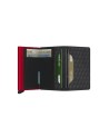Secrid - Slimwallet Optical: A slim leather and aluminum wallet with a geometric pattern