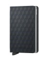 Secrid - Slimwallet Optical: A slim leather and aluminum wallet with a geometric pattern
