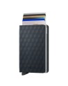 Secrid - Portafoglio sottile in pelle e alluminio motivo geometrico Slimwallet Optical