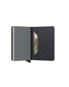 Secrid - Portafoglio sottile in pelle e alluminio motivo geometrico Slimwallet Optical