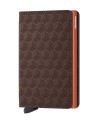 Secrid - Portafoglio sottile in pelle e alluminio motivo geometrico Slimwallet Optical