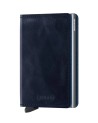 Secrid - Portafoglio sottile in pelle e alluminio Slimwallet Vintage