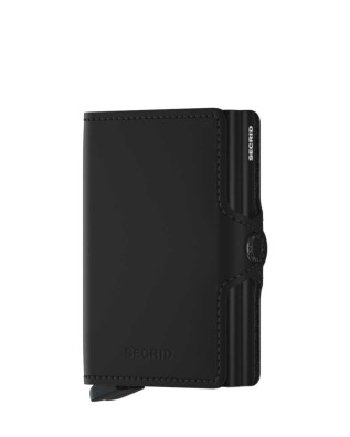 Secrid - Portafoglio in pelle matte e alluminio Twinwallet Matte