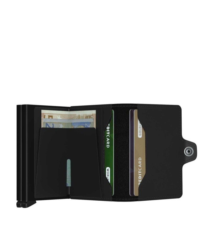Secrid - Portafoglio in pelle matte e alluminio Twinwallet Matte