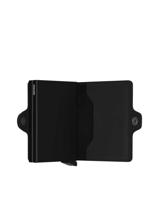 Secrid - Portafoglio in pelle matte e alluminio Twinwallet Matte