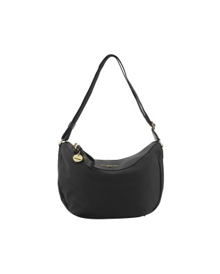 Nannini – Borsa a spalla mezzaluna in nylon e pelle Liberty
