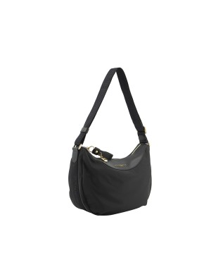 Nannini – Borsa a spalla mezzaluna in nylon e pelle Liberty 2