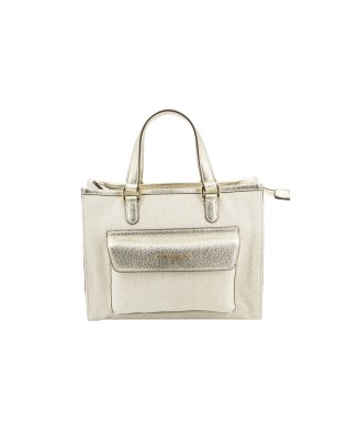 Nannini – Große Handtasche aus Canvas und Leder, Modell... 2
