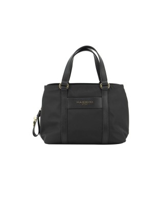 Nannini -  Borsa a mano in nylon e pelle con doppio manico Liberty