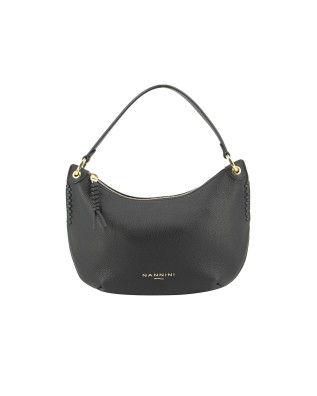  Nannini - Borsa a spalla in pelle piatta con tracolla Yara 2