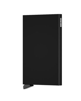 Secrid - Cardprotector in pelle e alluminio Powder - Nero