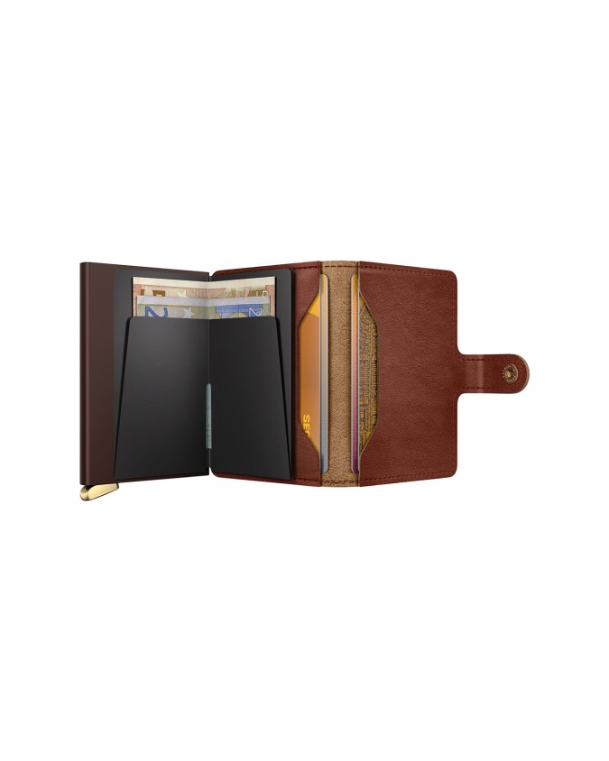  Secrid - Portafoglio piccolo in pelle e alluminio Miniwallet