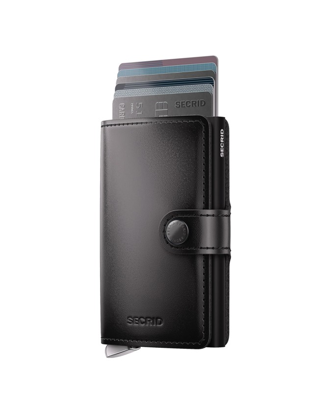 Secrid - Portafoglio in pelle e alluminio Premium Miniwallet