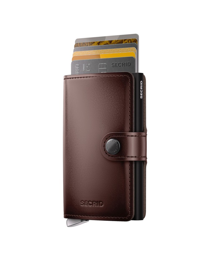 Secrid - Portafoglio in pelle e alluminio Premium Miniwallet