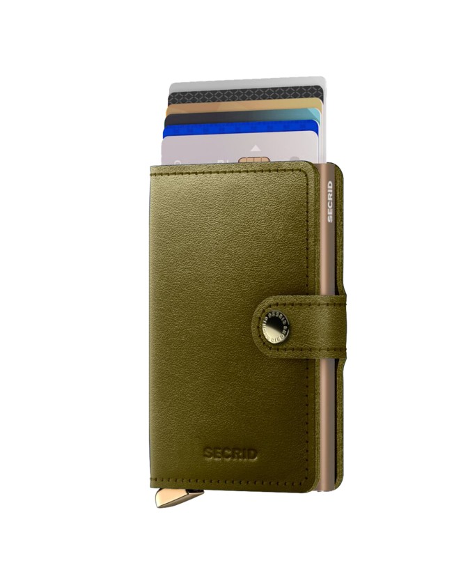  Secrid - Portafoglio in pelle e alluminio Premium Miniwallet