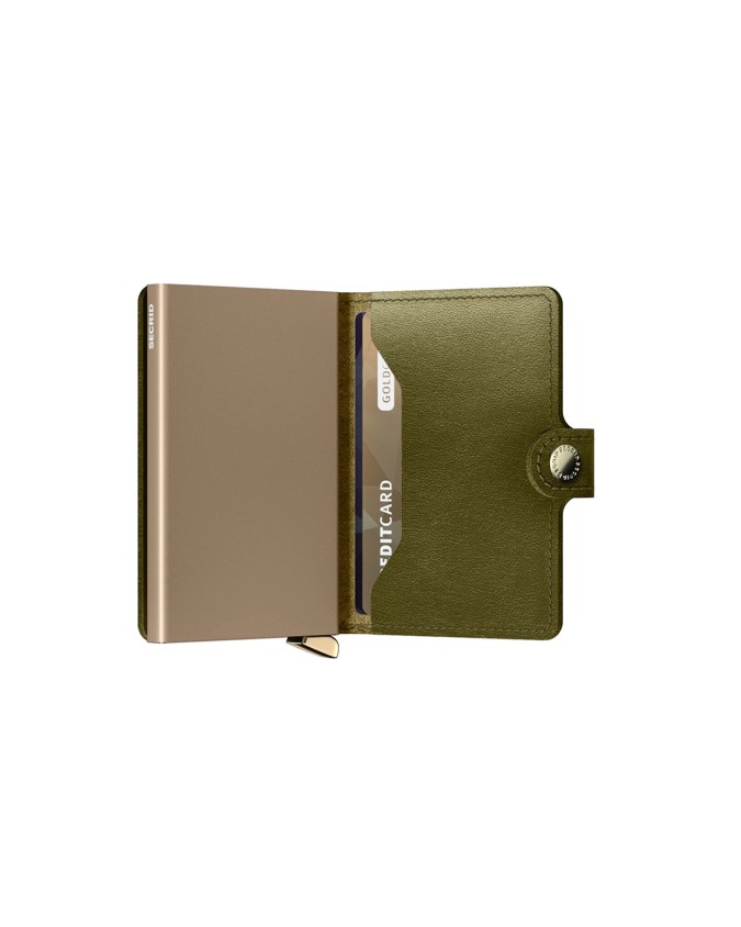  Secrid - Portafoglio in pelle e alluminio Premium Miniwallet