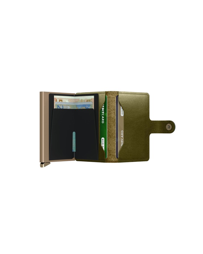  Secrid - Portafoglio in pelle e alluminio Premium Miniwallet