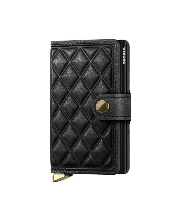 Secrid - Portafoglio uomo in pelle trapuntata Premium Miniwallet Emboss