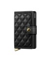 Secrid - Portafoglio uomo in pelle trapuntata Premium Miniwallet Emboss