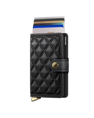 Secrid - Portafoglio uomo in pelle trapuntata Premium Miniwallet Emboss 2