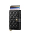 Secrid - Portafoglio uomo in pelle trapuntata Premium Miniwallet Emboss Diamond