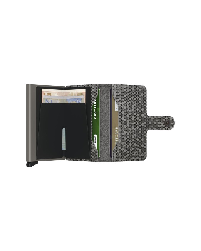  Secrid - Portafoglio uomo in pelle e alluminio Miniwallet