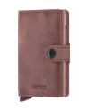 Secrid - Geldbörse aus meliertem Leder und Aluminium Miniwallet Vintage