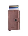 Secrid - Portafoglio in pelle sfumata ed alluminio Miniwallet Vintage