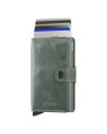 Secrid - Geldbörse aus meliertem Leder und Aluminium Miniwallet Vintage