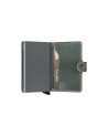 Secrid - Portafoglio in pelle sfumata ed alluminio Miniwallet Vintage