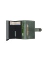 Secrid - Geldbörse aus meliertem Leder und Aluminium Miniwallet Vintage