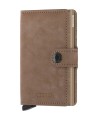 Secrid - Portafoglio in pelle sfumata ed alluminio Miniwallet Vintage