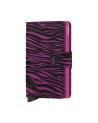 Secrid - Kleine Lederbrieftasche in Aluminiumoptik Miniwallet Zebra