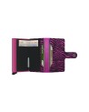 Secrid - Kleine Lederbrieftasche in Aluminiumoptik Miniwallet Zebra