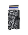 Secrid - Kleine Lederbrieftasche in Aluminiumoptik Miniwallet Zebra