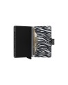 Secrid - Kleine Lederbrieftasche in Aluminiumoptik Miniwallet Zebra