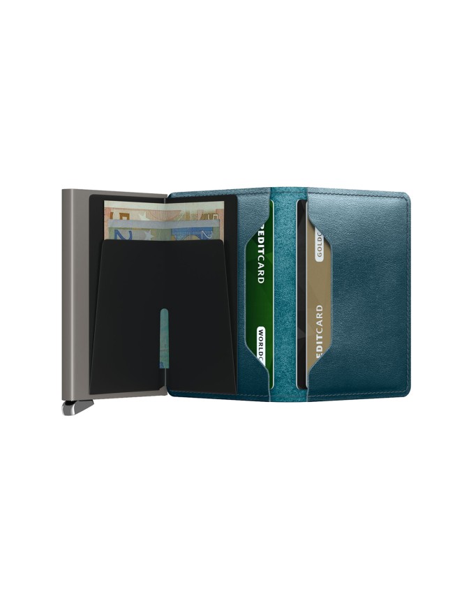  Secrid - Portafoglio in pelle e alluminio sottile Premium